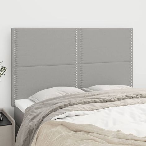 Tête de lit Gris clair 144 x 5 x 118/128 cm Tissu (1/5)