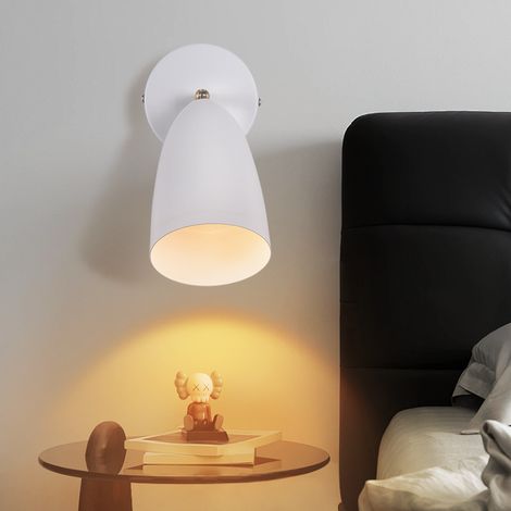 GBLY Wandleuchte Innen Wandlampe GU10 - Schlafzimmerlampe Wandleuchten Modern Weiß Flur Wandstrahler Schwenkbar Metall Küchenlampe Wandlicht für Wohnzimmer Küche - Ohne Leuchtmittel