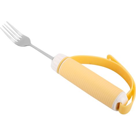 Aide à l'alimentation : fourchette pour personnes âgées, personnes handicapées, patients atteints d'AVC ou d'hémiplégie (1/5)