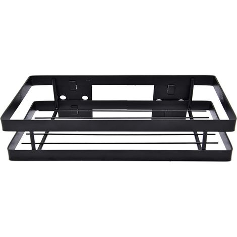 Wrought Iron Spice Rack with Hanging Buckle for Kitchen, Bottles, Jams, 1 Piece, Black, 35cm (1/5)
