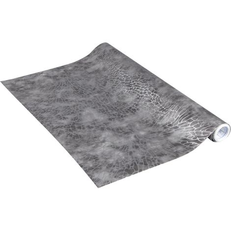 Papier adhésif Mosaïque Gris argenté - 67,5cm x 2m - Épaisseur 260μ, Film autocollant pour meuble et cuisine, film décoratif, papier peint, PVC sans phtalates (1/5)
