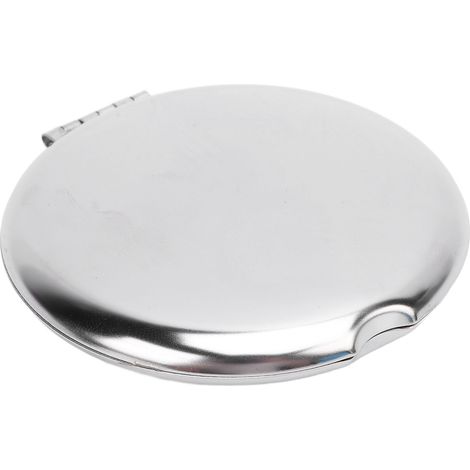 Miroir de poche portable en acier inoxydable, compact et résistant aux chutes, double face, rond, 65 mm, pour femmes. (1/5)