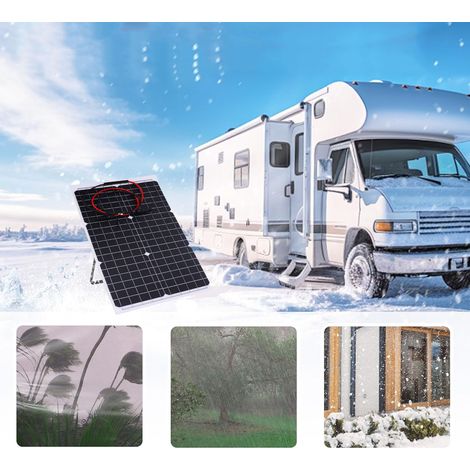 30W 18V Flexibles monokristallines Solarpanel-Set mit 12V/24V Laderegler für Camping und Zuhause (1/5)