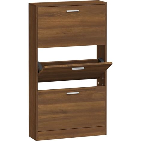 Maison Exclusive - Scarpiera Rovere Marrone 59x17x108 cm in Legno Multistrato