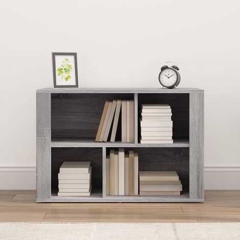 Buffet Bas de Cuisine 80x30x54 cm, Meuble Rangement avec Portes et Étagères, Bois Ingénierie Gris, Style Moderne pour Salle à Manger ou Salon (1/5)