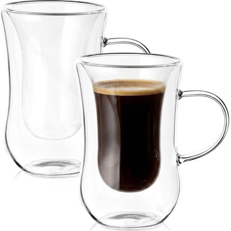Doppelwandige Thermogläser für Espressokaffee 60 ml 2 Stück. (1/5)