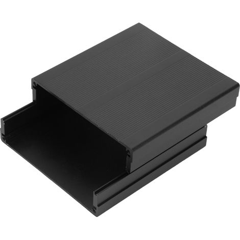 Boîtier pour circuit imprimé en aluminium noir mat, boîtier pour projets électroniques