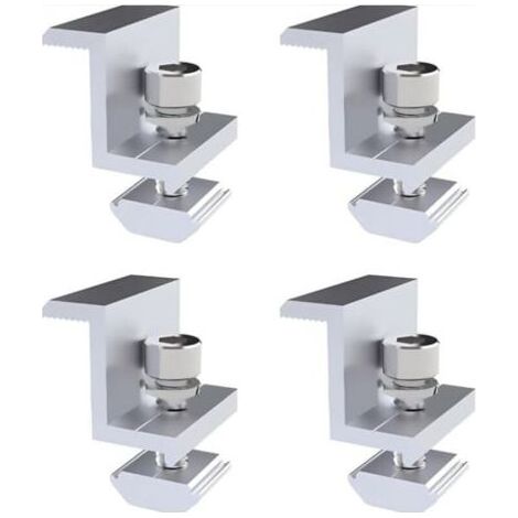 4er-Pack Solarpanel-Halterungen, 30mm Endklemme, Solarpanel-Halterung, Z-Halterung, Verstellbare Klemme, Photovoltaik-Solarpanel-Halterung (1/5)