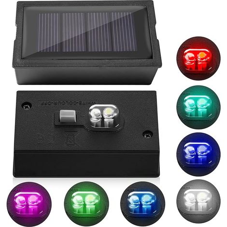2 Pièces Couvercles Solaires de Rechange 4 x 7 cm – Module Solaire LED avec 8 Modes d’Éclairage, Étanche IP44, pour Lanterne Solaire, Bocal en Verre, Décoration de Jardin (1/5)