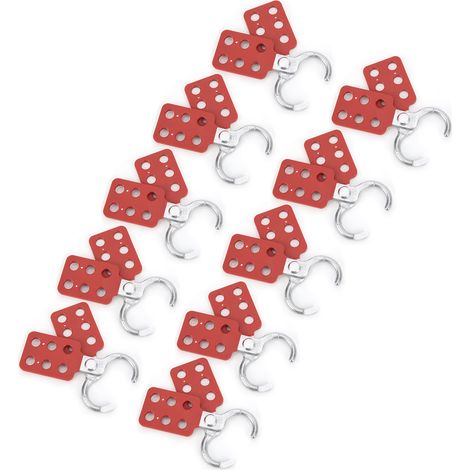 10 pièces Loquet de Sécurité en Aluminium Rouge 25mm pour Secteur Chimique et Minier (1/5)