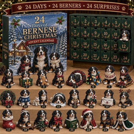 Creative new whimsical and adorable 24-day calendar blind box pet keychain, acrylic, in stock, Shih Tzu dog -