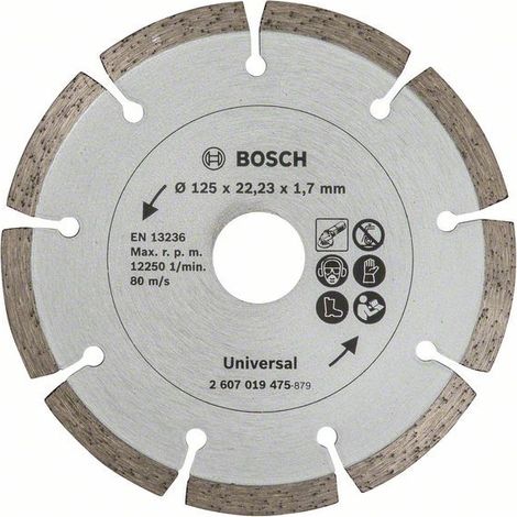 Bosch Diamanttrennscheibe für Baumaterial, Durchmesser: 125 mm - 2607019475 (1/2)