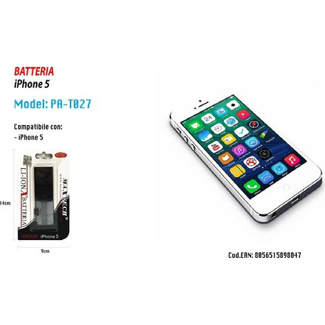 Trade Shop - WETTBEWERBSREGELN FÜR IPHONE 5 RICAMBONE 1440MAH MAXTECH PA-T027 -