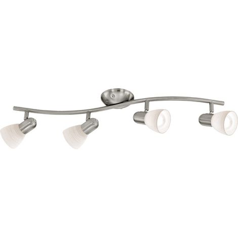 Plafoniera da soffitto 4 Luci Faretti Nickel Lampada Binario Interno Dakar EGLO (1/5)