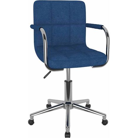 Maison Exclusive - Sedia da Ufficio Girevole Blu in Tessuto