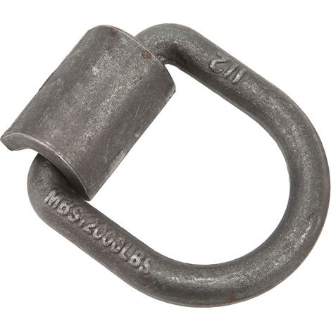 Anneau en D à souder 1/2 pouce avec clips de montage boulonnés pour arrimage cargo remorque camion, fixation de sangle (1/5)