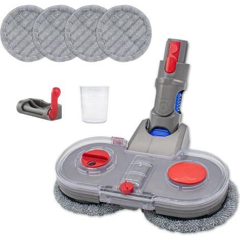 Tête de serpillière électrique pour Dyson V7 V8 V10 V11 V15, avec réservoir d'eau amovible et 6 lingettes lavables (1/5)
