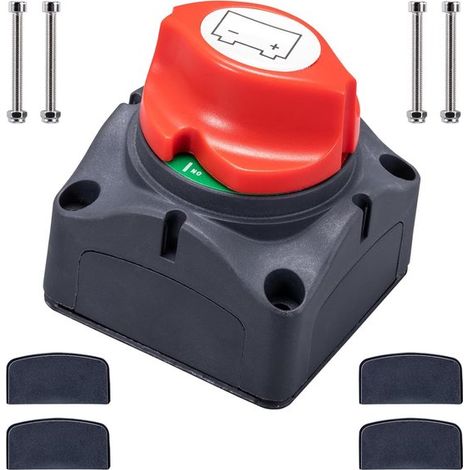Interruttore principale per batterie marine da 12V e 48V, barche, roulotte, auto, yacht, autobus (1/5)