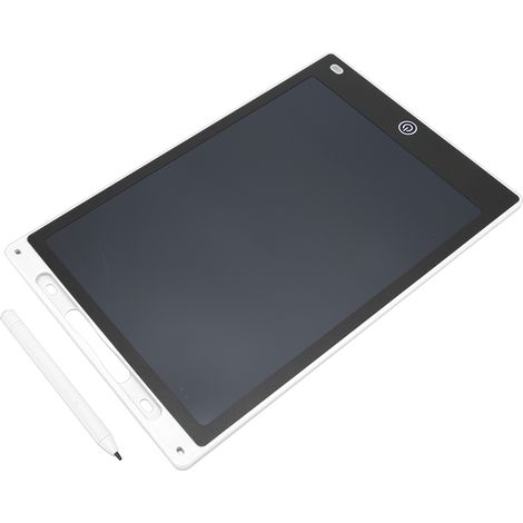 Tablette d'écriture LCD pour enfants effaçable 12 pouces écran couleur sensible à la pression pad de dessin ardoise avec support de stylo blanc (1/5)
