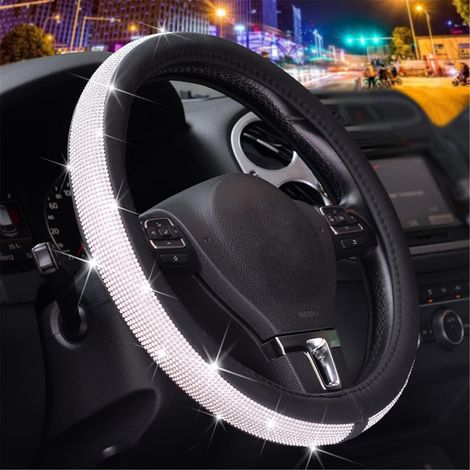Housses de volant pour filles, housse de volant à strass pour femmes, accessoires de voiture bling-bling (1/5)