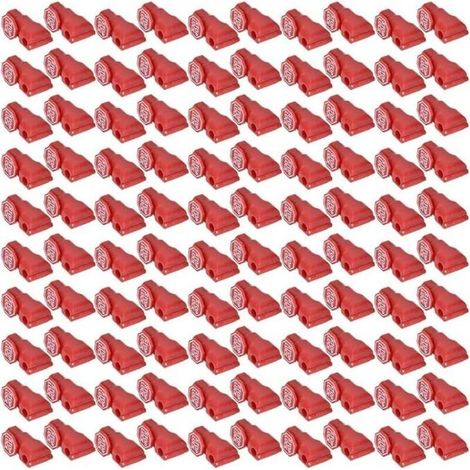 Crochet de serrure de 100pcs serrure de butée, serrure de sécurité rouge en plastique, installation facile, pour lien de marchandise, crochets de supermarché, affichage anti-vol de magas (1/4)