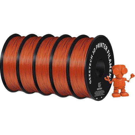 Filamento per stampante 3D, materiale PLA, compatibilità versatile, marrone (1/2)