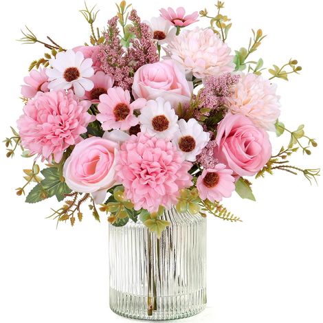Bouquet de roses artificielles d'extérieur, 2 pièces, décoration pour jardin, mariage, Saint-Valentin, fête, fleurs artificielles d'extérieur (1/4)