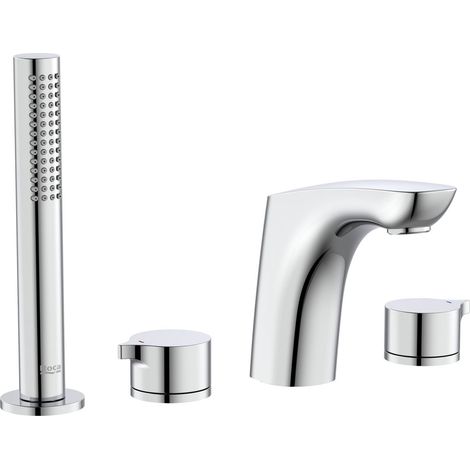 Grifo bimando de repisa con caño 130 mm para baño-ducha INSIGNIA - ROCA (1/2)