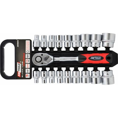 Awtools zestaw kluczy 1/2" 19el