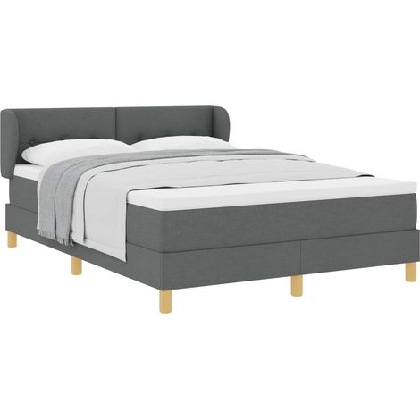 Maison Exclusive - Boxspringbett mit Matratze Dunkelgrau 140 x 19