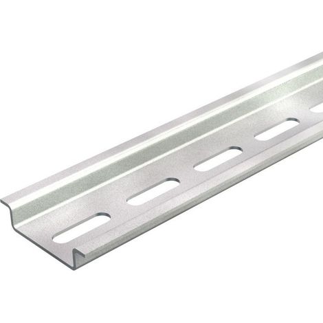 OBO Bettermann Rail profilé perforé 2000x35x7,5 Acier zingué, passivé transparent, 1115669