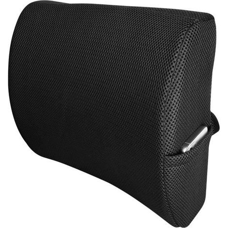 Coussin Mémoire de Forme - AVIZAR - Siège Auto - Noir - Poche de Rangement - Confort 3D