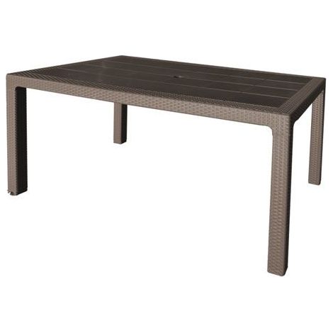 GARDEN LIFE mesa resina 150x90 cm wengue 4090/08 , Mesa 150 x 90 cm 4090/08 color wengue. -Marca: Garden Life. -Se sirve desmontada y es de muy fácil montaje. -Resistente a los ray