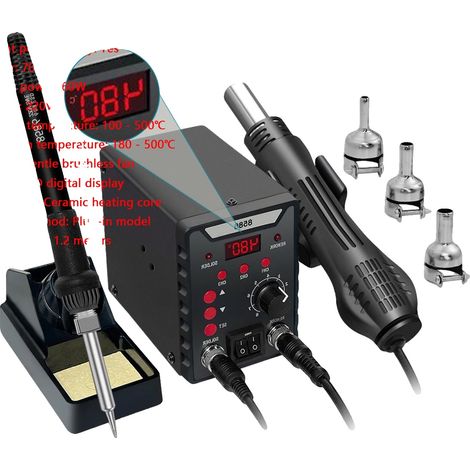 Station de soudage, pistolet à air chaud 2 EN 1, affichage numérique double, Style G-8586(700W), 220V-a (1/2)