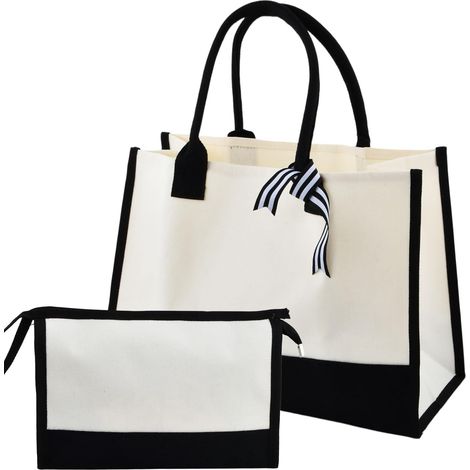 Bolsa De Compras De Yute - 43 X 30 X 20 Cm - Ideal Para Trabajo Viajes O Bodas - Reutilizable Y Ecológica - 1 Unidad (1/5)