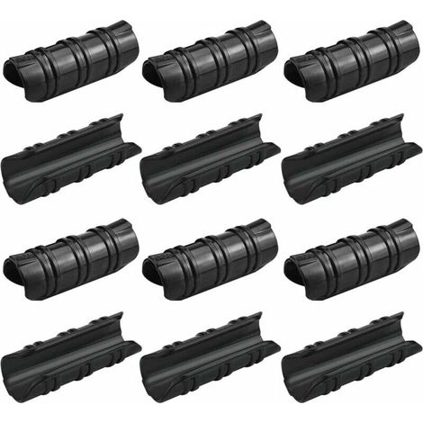 Lot de 100 clips pour serre de jardin, 25mm, en noir. Résistants aux hautes températures, ces clips durables sont faciles à utiliser pour fixer bâches, bannières, tuyaux et films de jardin (1/4)