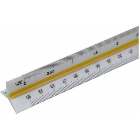 Règle de mesure à échelle métrique triangulaire 30cm pour ingénieur architecte (1/3)