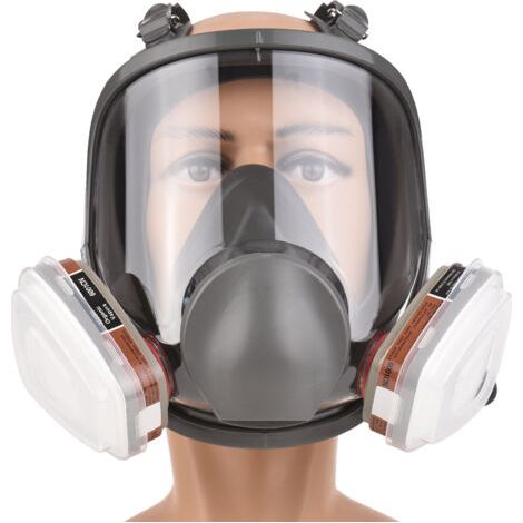 BUNTHAUS Masque respiratoire intégral réutilisable 16 en 1, protection contre les gaz et les vapeurs organiques, large champ de vision pour la peinture, le polissage, le soudage et autres travaux (1/5)