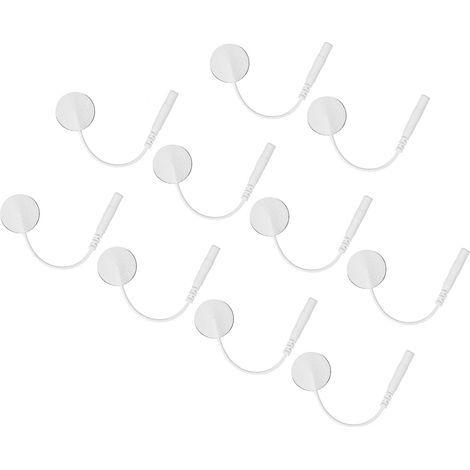 10 électrodes de physiothérapie jetables en tissu non tissé, patchs de 2 cm pour TENS