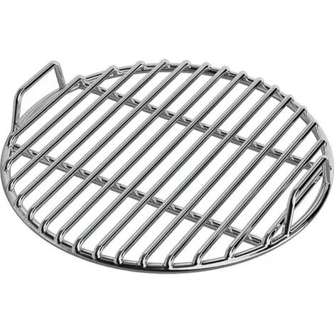 Grille de rechange ronde en acier inoxydable de 28 cm avec poignée, planche de cuisson portable, idéale pour le camping et les pique-niques. (1/5)
