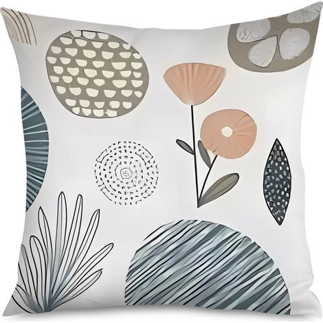 Housse de Coussin Décoratif Style Géométrique Minimaliste (1/5)