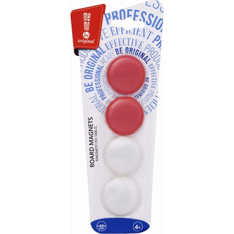 Imanes para pizarras de 40 mm, 4 unidades Memobe (1/4)