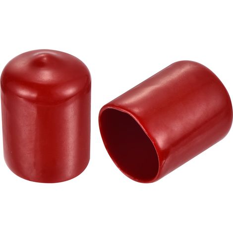 20pcs Embouts en Caoutchouc, 16 mm ID Vis Filetage Protecteur en PVC pour Vis Embouts de Protection Flexible pour Tube Métallique, Câbles, Fils, Écrou et Cache Boulon, Bordeaux (1/5)