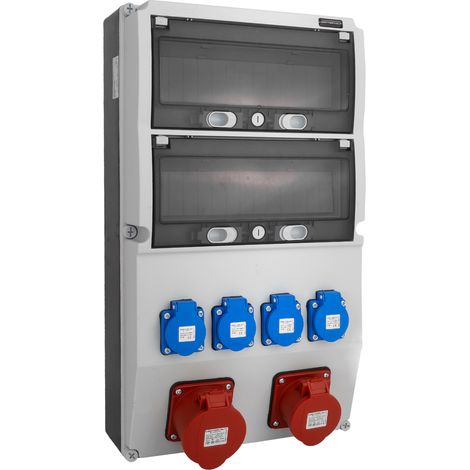 Baustromverteiler EXT 80A Stromverteiler 230V/400V IP44 Doktorvolt DV-6623-D (1/4)