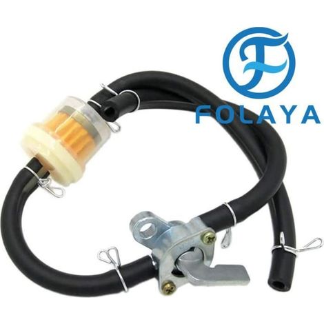 FOLAYA Filtre à Huile d'essence de Carburant de Moto et Tuyau d'huile d'essence Noir pour Quad VTT 50CC-150CC (1/2)