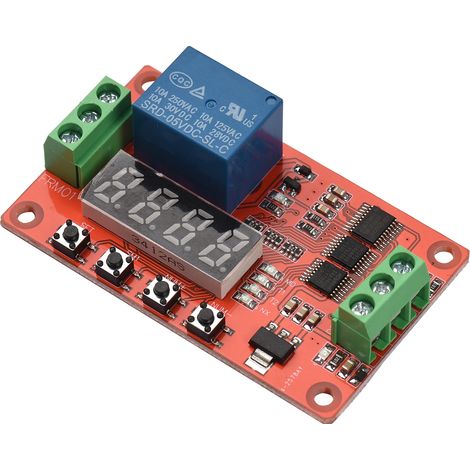 Módulo de relé FRM01: Placa de circuito de control de relé multifunción (retardo de tiempo, temporizador, ciclo, autobloqueo) (1/5)