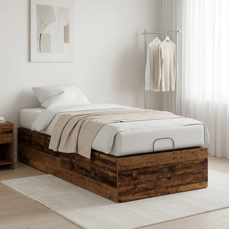 vidaXL Entourage de lit pour sommier réglable Bois ancien 100 x 190 cm (1/5)