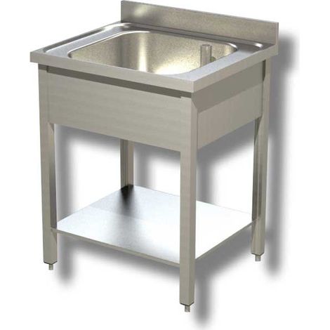 Plonge 1 Evier avec Etagère - Gamme 600 - Ristopro