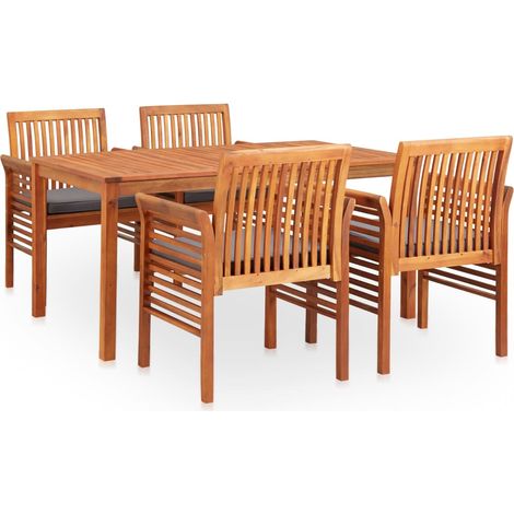 Furniture Limited - Ensemble à manger d'extérieur 5 pcs et coussi (1/5)