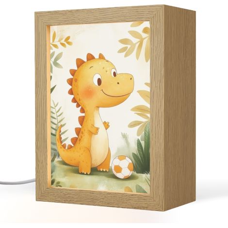 LUCE NOTTURNA PER BAMBINI Dino - Calcio - Arancione 15x20 cm